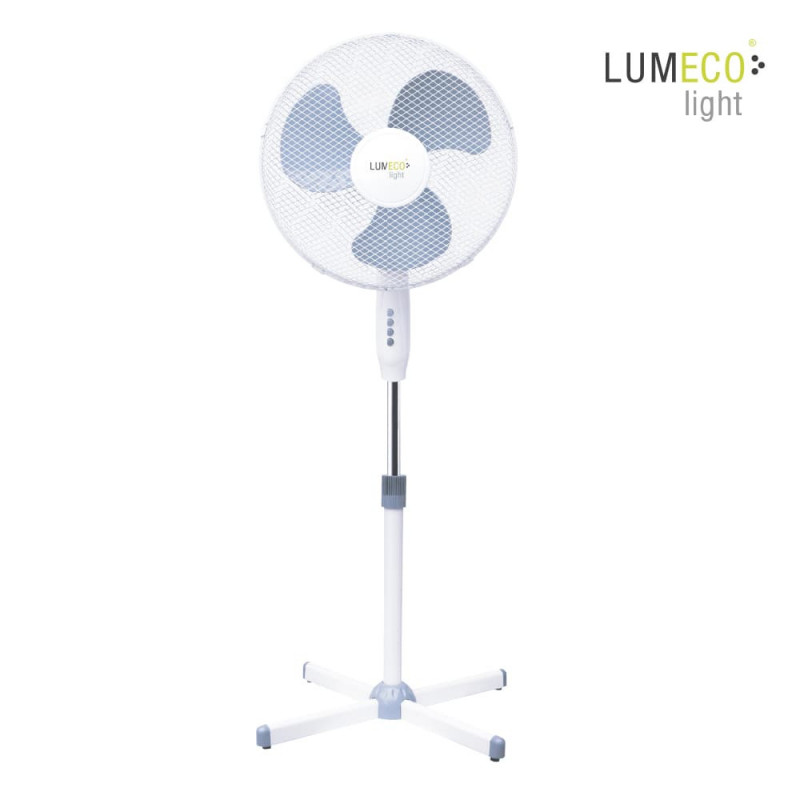Ventilador pie 45w diam45cm aspas 40cm altura regulable 60-80cm lumeco Ventilador pie 45w diam45cm aspas 40cm altura regulable 60-80cm lumeco