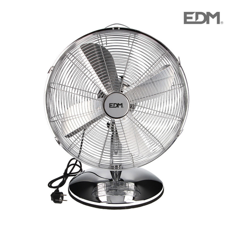 Ventilador de sobremesa ø40cm cromado 60w edm Ventilador de sobremesa ø40cm cromado 60w edm