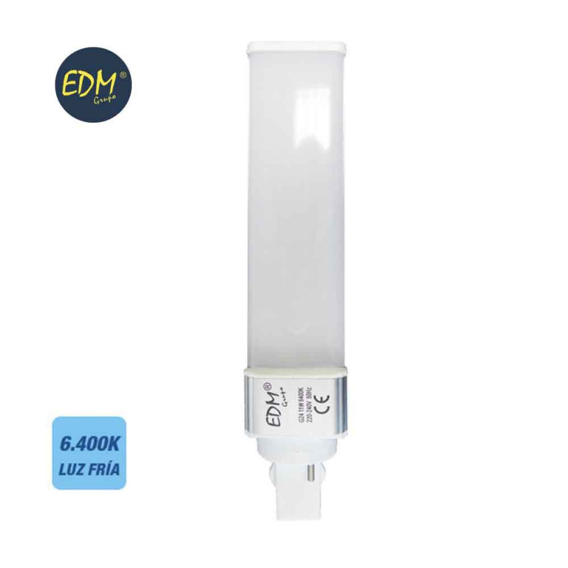 Bombilla g24 11w 60 leds 1100 lumens smd 6.400k luz fria edm Bombilla g24 11w 60 leds 1100 lumens smd 6.400k luz fria edm