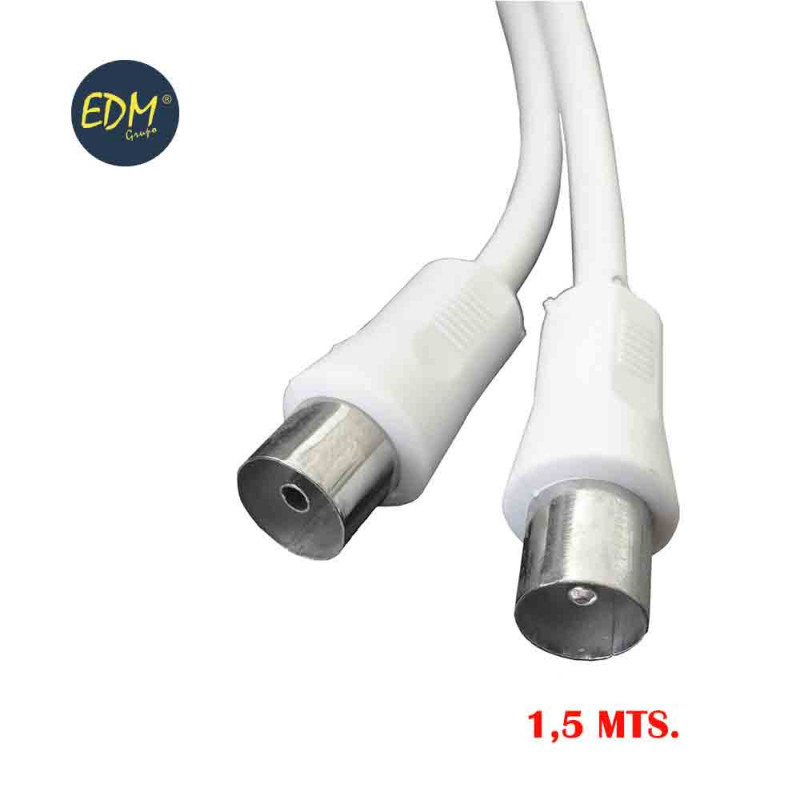 Prolongacion tv-video 9,5mm 1,5m env. blanca Prolongacion tv-video 9,5mm 1,5m env. blanca
