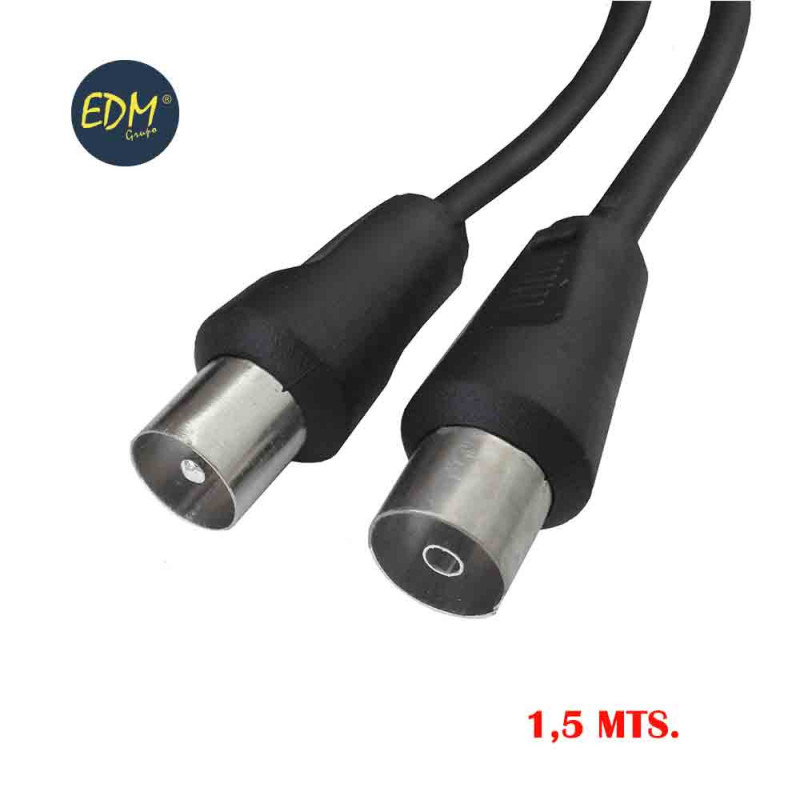 Prolongacion tv-video 9,5mm 1,5m negra Prolongacion tv-video 9,5mm 1,5m negra