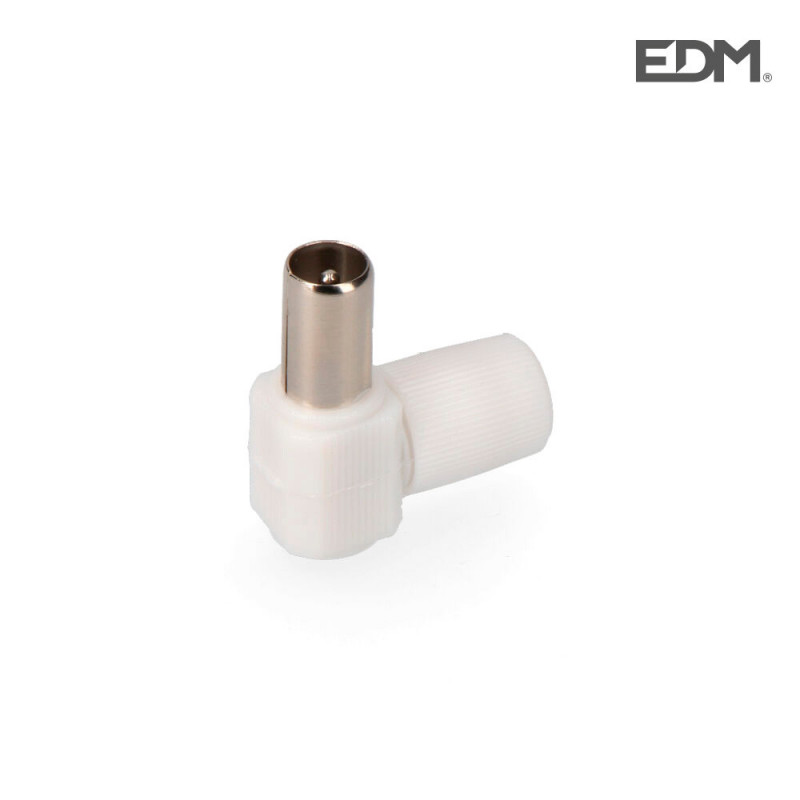 Clavija tv acodada 9,5 mm. envasada edm Clavija tv acodada 9,5 mm. envasada edm