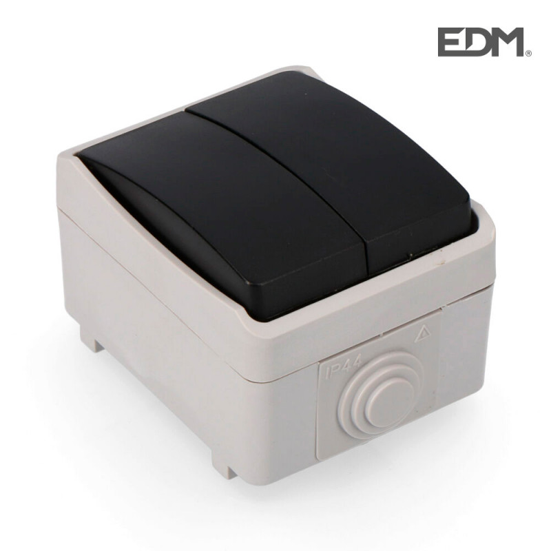 Doble conmutador estanco economico retractilado edm ip44 Doble conmutador estanco economico retractilado edm ip44