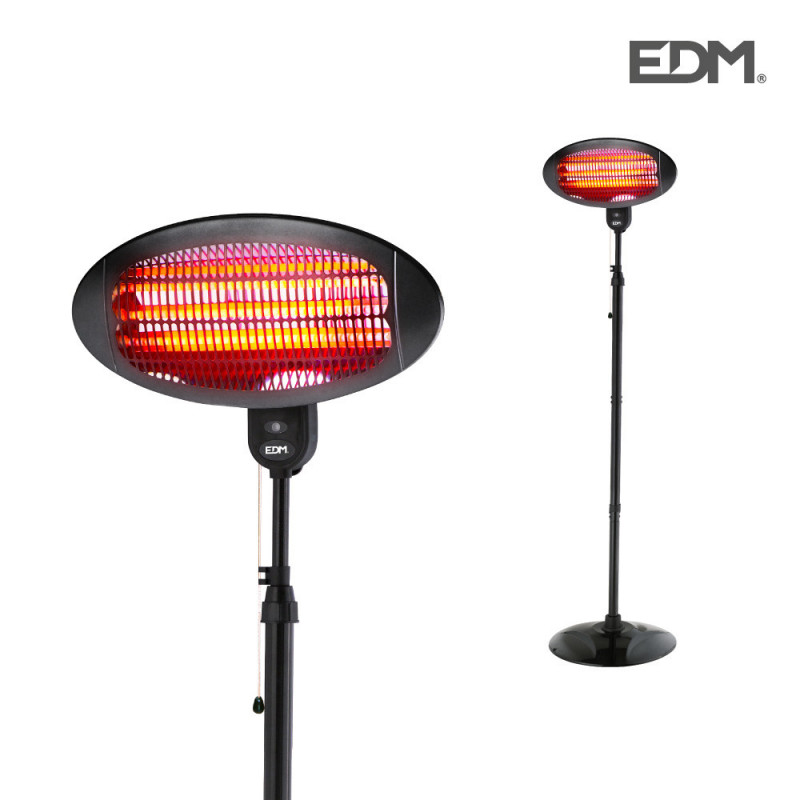 Estufa de cuarzo de exterior con pie - 2000w - edm