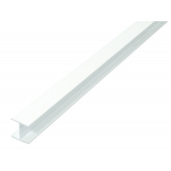 Unión H 1mt.  PVC 20x19mm. Blanco de Amig