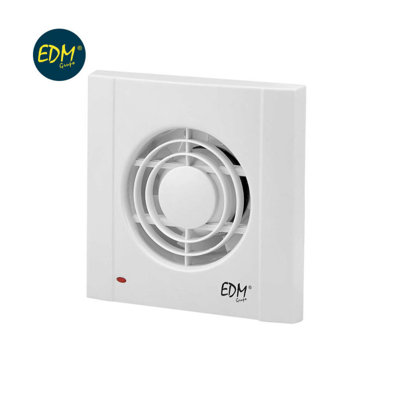 Extractor de aire edm 13w 98mm 120m3 con temporizador marco 2cm ancho Extractor de aire edm 13w 98mm 120m3 con temporizador marco 2cm ancho