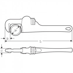 Llave grifa Super-Ego aluminio 104