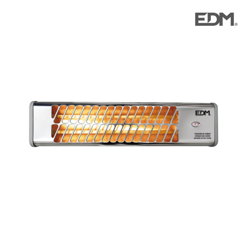Estufa de baño de cuarzo - modelo cromo - 600-1200w orientable - edm Estufa de baño de cuarzo - modelo cromo - 600-1200w orientable - edm