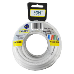 comprar Carrete manguera plana blanca 2x1,5x10m (audio) Edm online - EDM