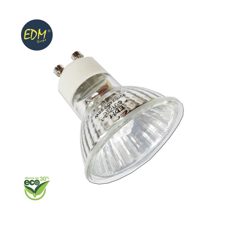 Bombilla halogena dicroica gu10 "energy saver" 220-240v 40w (equ. 50w) edm Bombilla halogena dicroica gu10 "energy saver" 220-240v 40w (equ. 50w) edm