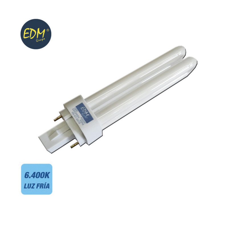 Bombilla bajo consumo g-24 d1 18w 6.400k luz fria edm Bombilla bajo consumo g-24 d1 18w 6.400k luz fria edm
