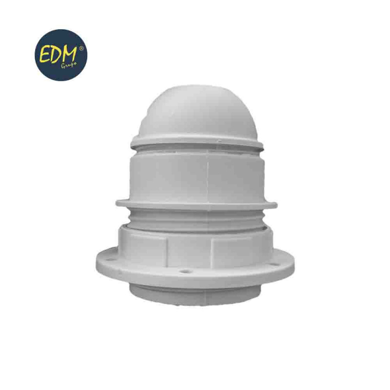 Portalamparas semiroscado blanco e-27+ arandela edm Portalamparas semiroscado blanco e-27+ arandela edm