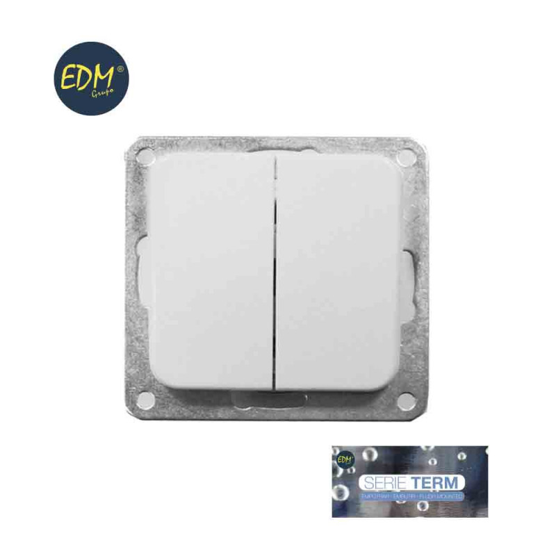 comprar Doble interruptor empotrar serie term bolsa blister Edm online - EDM