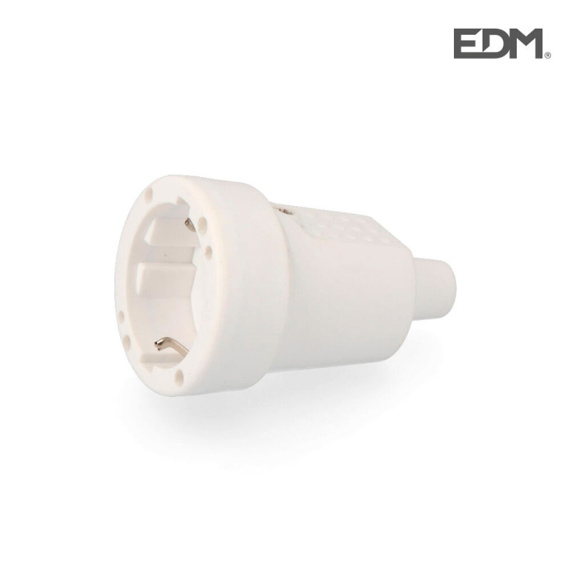 Base aerea pvc 10/16 a 250 v t/tl ip 44 4,8 mm. blanca envasada edm Base aerea pvc 10/16 a 250 v t/tl ip 44 4,8 mm. blanca envasada edm