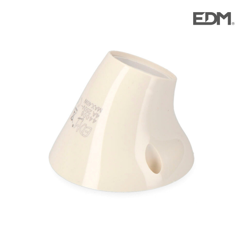 Portalamparas zocalo curvo e-27envasado edm Portalamparas zocalo curvo e-27envasado edm