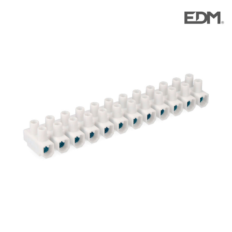 Regleta conexion 25 mm. blanca envasada edm Regleta conexion 25 mm. blanca envasada edm