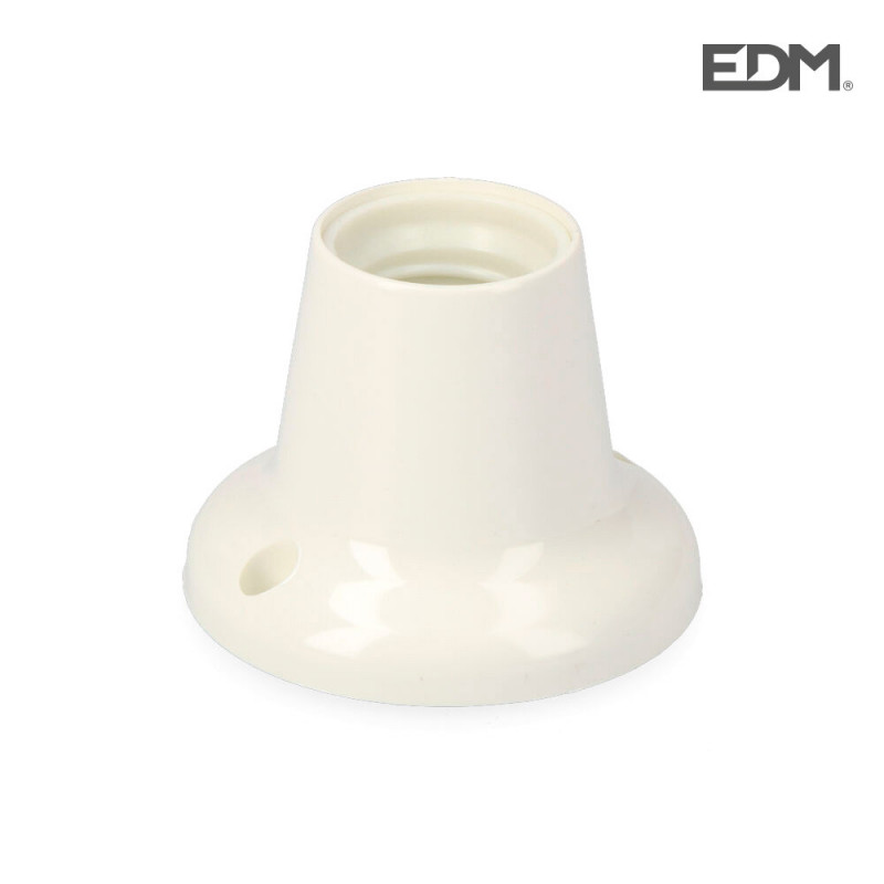 Portalamparas zocalo recto e27 retractilado edm Portalamparas zocalo recto e27 retractilado edm