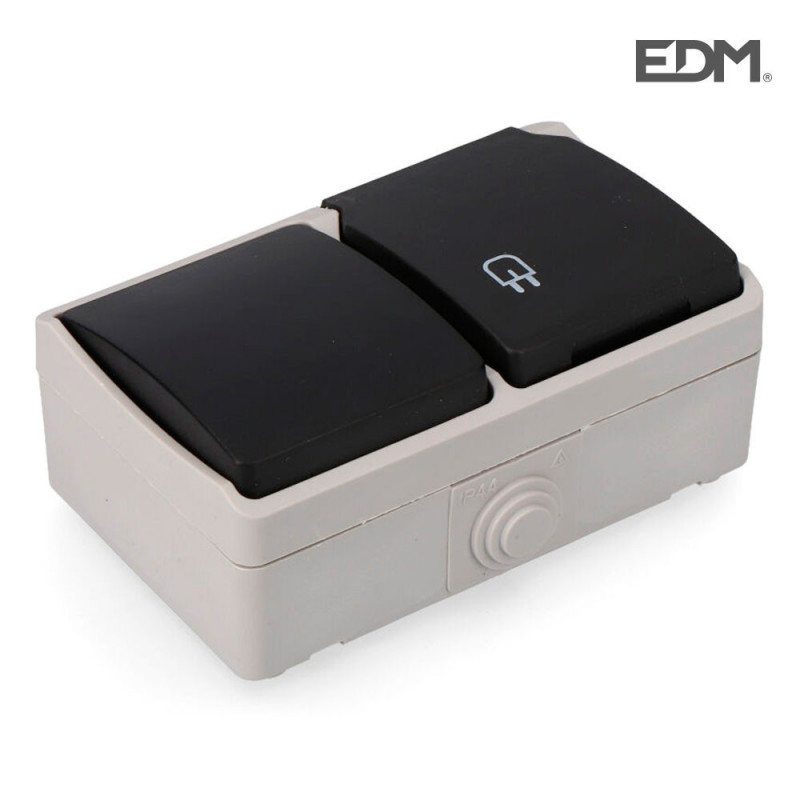 Conmutador+base retractilado edm ip44 Conmutador+base retractilado edm ip44