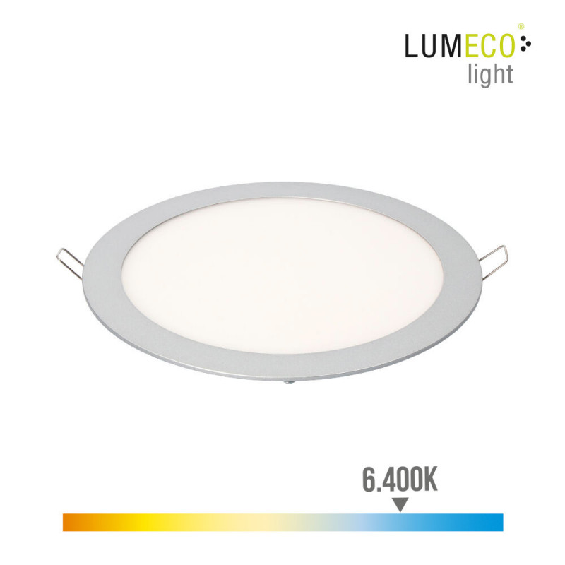 Downlight led empotrable 20w luz fria 6.400k 1500 lumens cromo mate lumeco Downlight led empotrable 20w luz fria 6.400k 1500 lumens cromo mate lumeco