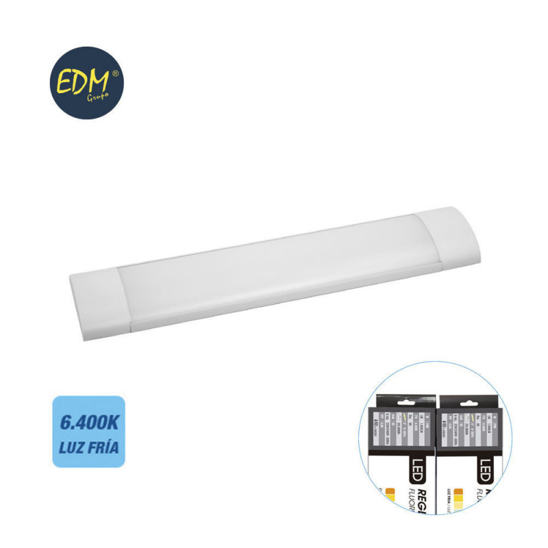 Regleta electronica led 25w 61cm 6.400k luz fria 2200 lumens edm Regleta electronica led 25w 61cm 6.400k luz fria 2200 lumens edm