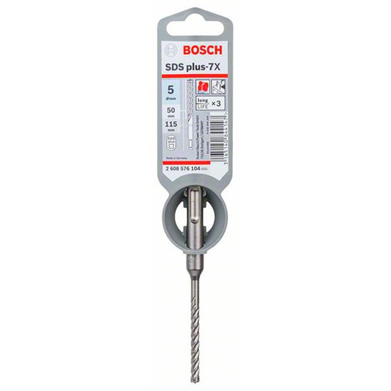 comprar Broca SDS plus-7X Bosch para Martillos perforadores Ø5mm. 50x115mm. online - Bosch comprar Broca SDS plus-7X Bosch para Martillos perforadores Ø5mm. 50x115mm. online - Bosch