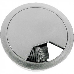 Tapa Pasacables 60x22 mm Plata