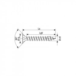 comprar Tornillo universal cabeza plana yellox 3x12mm M 100 uds Spax online - Spax