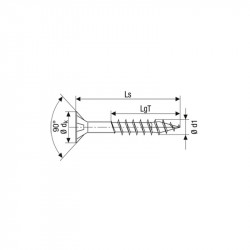 Tornillo A2 inox T-Star plus 4x40mm 25 uds Spax