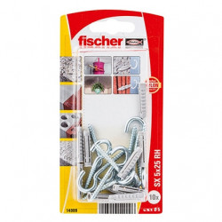 fischer Taco de expansión SX 5 x 25 RH con hembrilla abierta