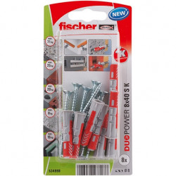 fischer DUOPOWER 8 x 40 S con tornillo