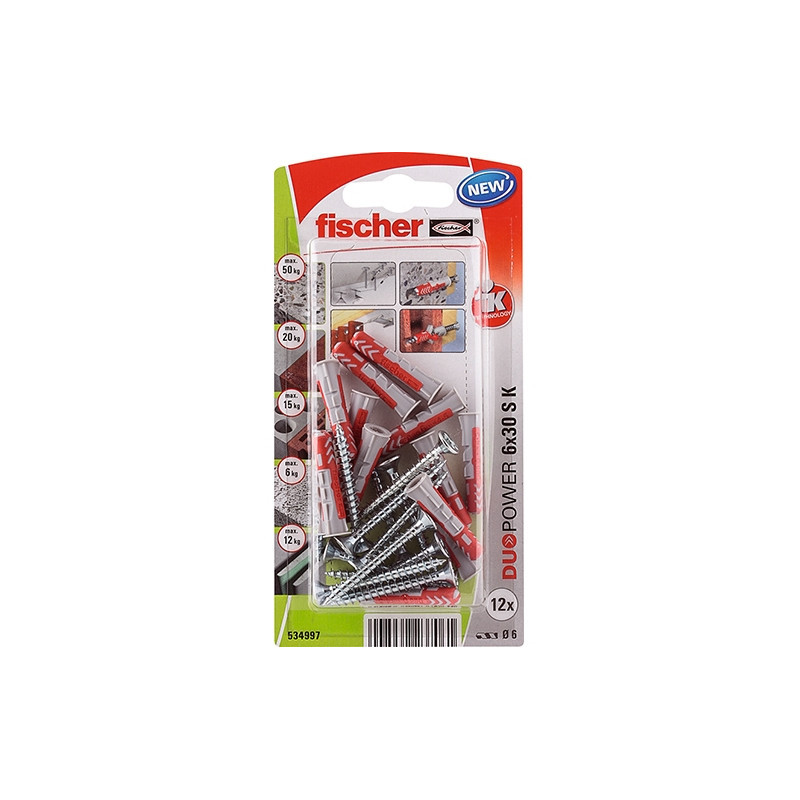 comprar DUOPOWER 6 x 30 S con tornillo Fischer online - Fischer