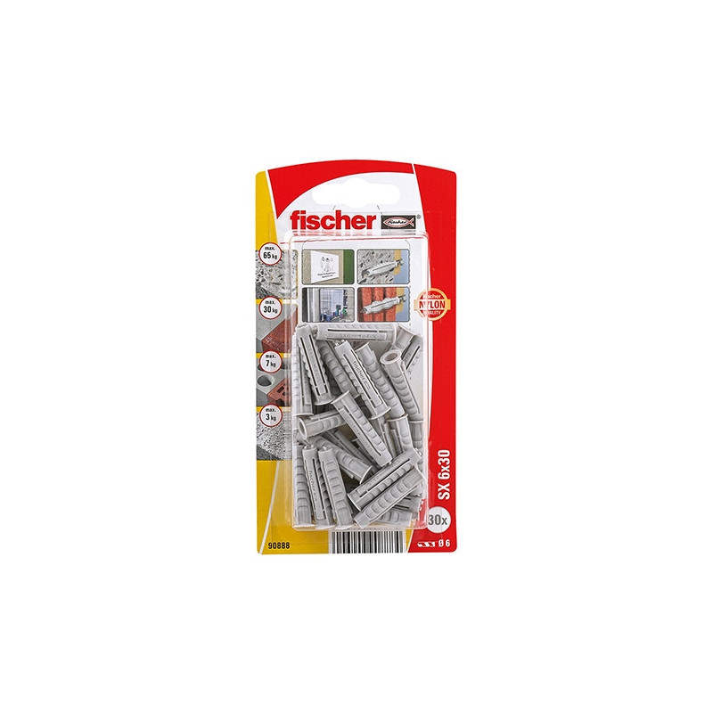 comprar Taco de expansión SX 6 x 30 K con reborde Fischer online - Fischer comprar Taco de expansión SX 6 x 30 K con reborde Fischer online - Fischer