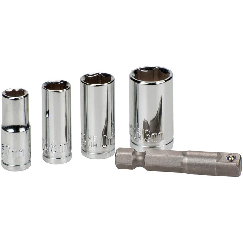 comprar Juego De 1 Adaptador 50Mm Con 4 Llaves De Vaso 7,8,10 Y 13Mm Einhell online - Einhell