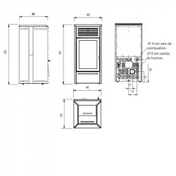 Estufa de pellet modelo Nara de Edilkamin