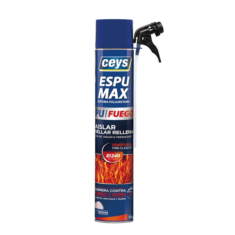 Espuma poliuretano ignífuga fire stop 750ml quilosa •