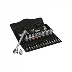 comprar Juego Carraca Zyklop Metal ¼ 28 Pcs Cuadradillo Pasante Wera online - Wera