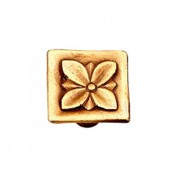 comprar Pomo Tirador Flor 26 mm Cuero Mate Nesu online - Nesu