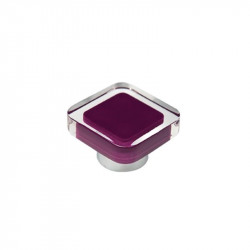 Pomo Tirador Metacr.Con Resina 38x38 mm Morada Nesu