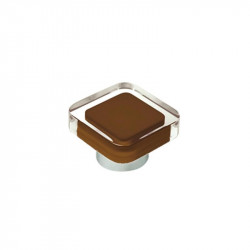 comprar Pomo Tirador Metacr.Con Resina 38x38 mm Marron Nesu online - Nesu