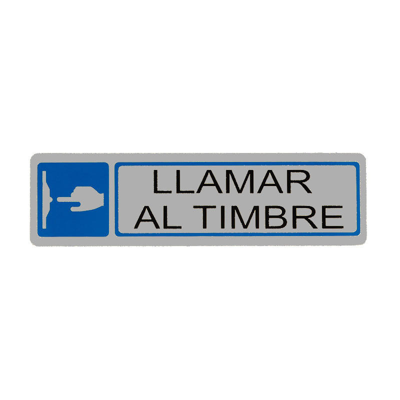 Placa informativa "Llamar Al Timbre" Modelo 70. Amig