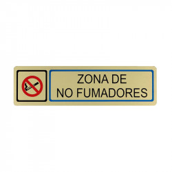 Placa informativa "Zona No Fumadores" Modelo 69. Amig