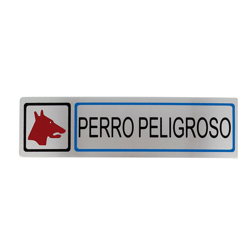 Placa informativa "Perro Peligroso" Modelo 66. Amig