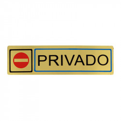 Placa informativa "Privado" Modelo 67. Amig