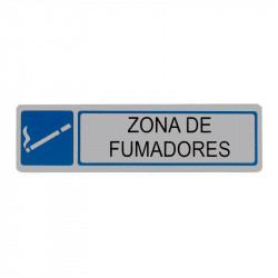 Placa informativa "Zona de Fumadores" Modelo 55. Amig