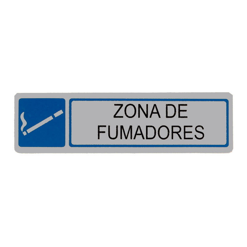 Placa informativa "Zona de Fumadores" Modelo 55. Amig