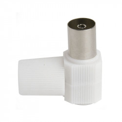 comprar Conector Hembra Acodado Cable TV 9,5mm Blanco. Simon online - Simon