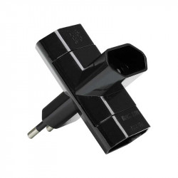 comprar Adaptador Triple Lateral 10A Negro. Simon online - Simon