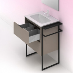 comprar Set Keiko 80cm 2 Cajones Fumé Arenado online - Amizuva