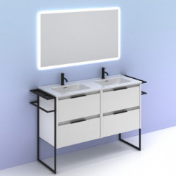 comprar Set Keiko 120cm 4 Cajones Blanco Brillo online - Amizuva