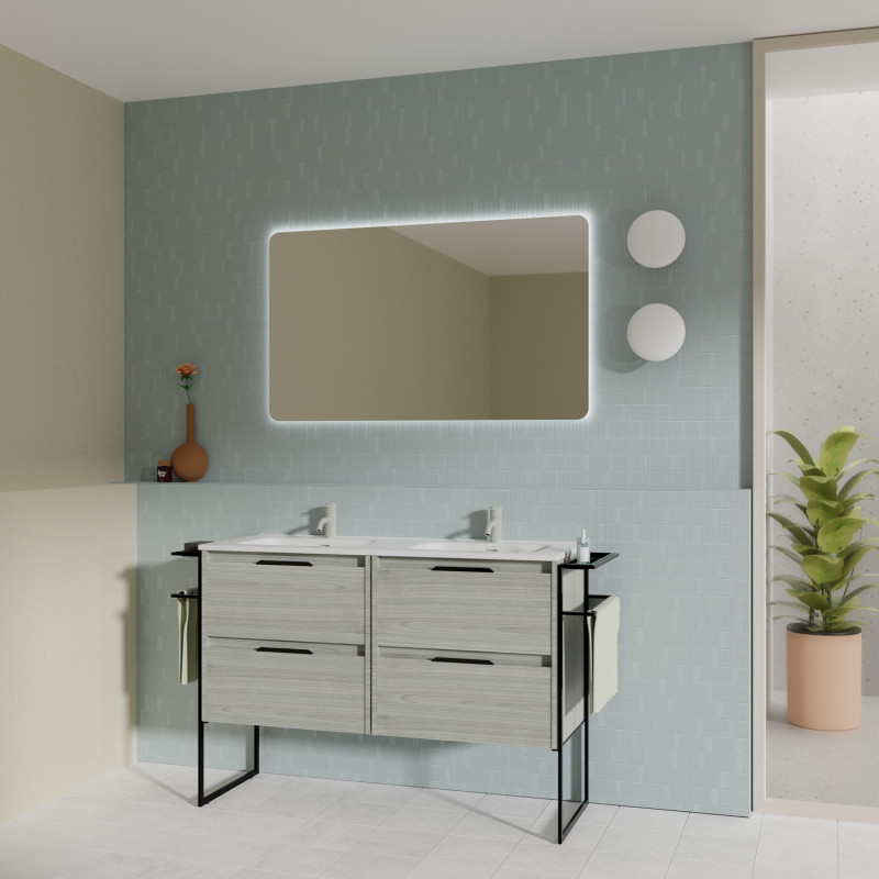 comprar Set Keiko 120cm 4 Cajones Gris Arenado online - Amizuva